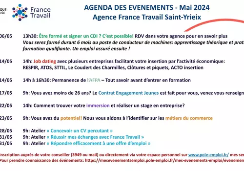 Agenda France travail